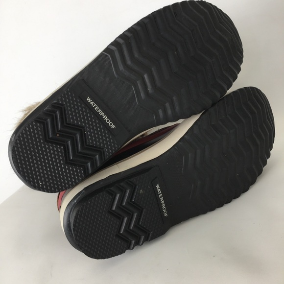 Sorel Joan of Arctic Snow Boots Waterproof Black Leather Women’s Sz 9 Fur Trim - Picture 8 of 15